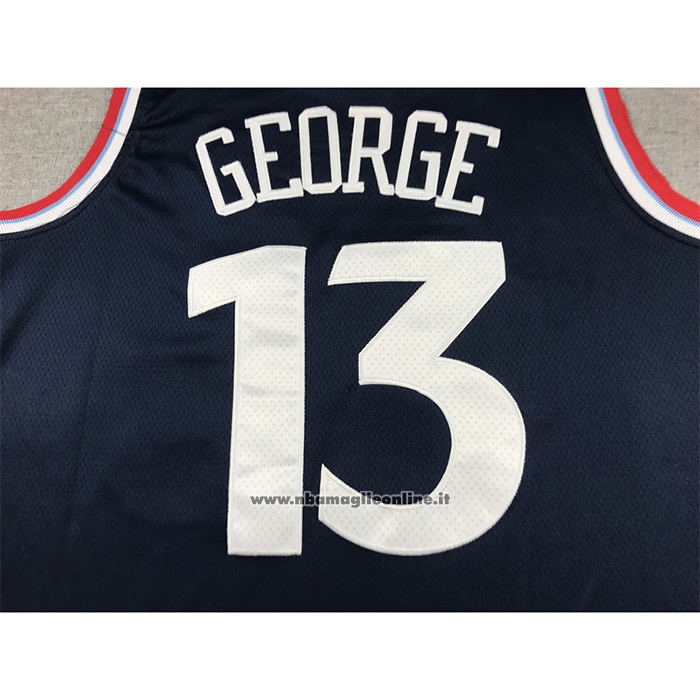 Maglia Los Angeles Clippers Paul George #13 Icon 2024-25 Blu